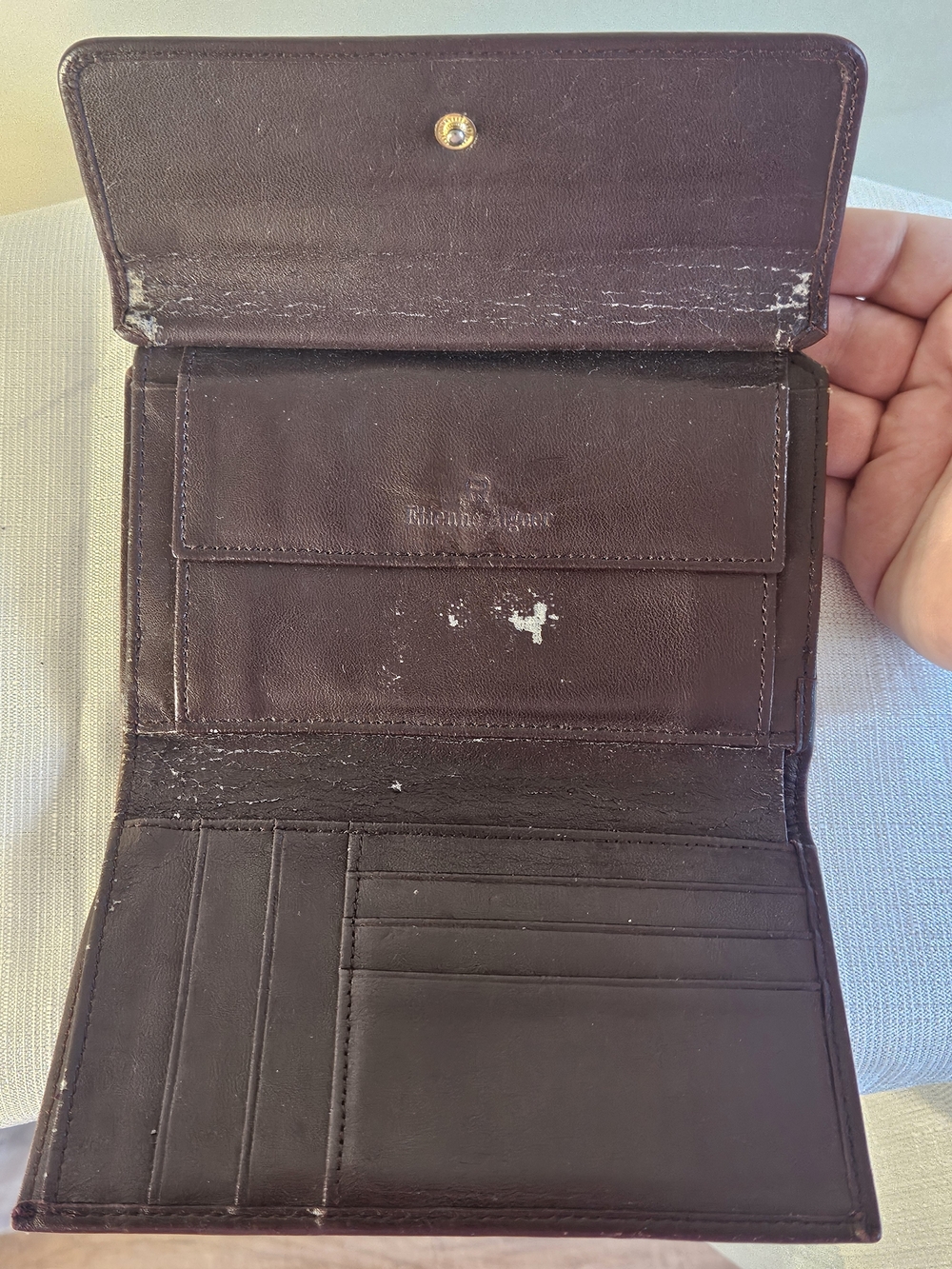 Etienne Aigner Wallet with Gold "A" Accent - Picture 7 of 12